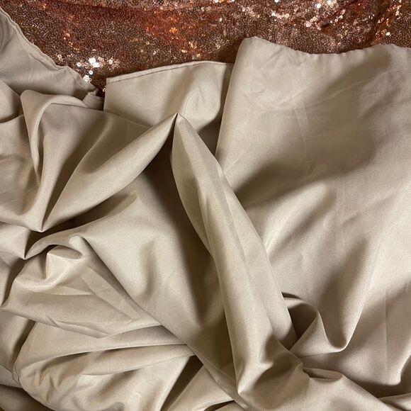 Rose Gold Sequin Formal Cocktail Wedding Dress Large/XL - Picture 13 of 16